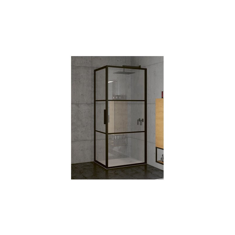 Душевой уголок черный 110х90x200см Riho GRID GB203
