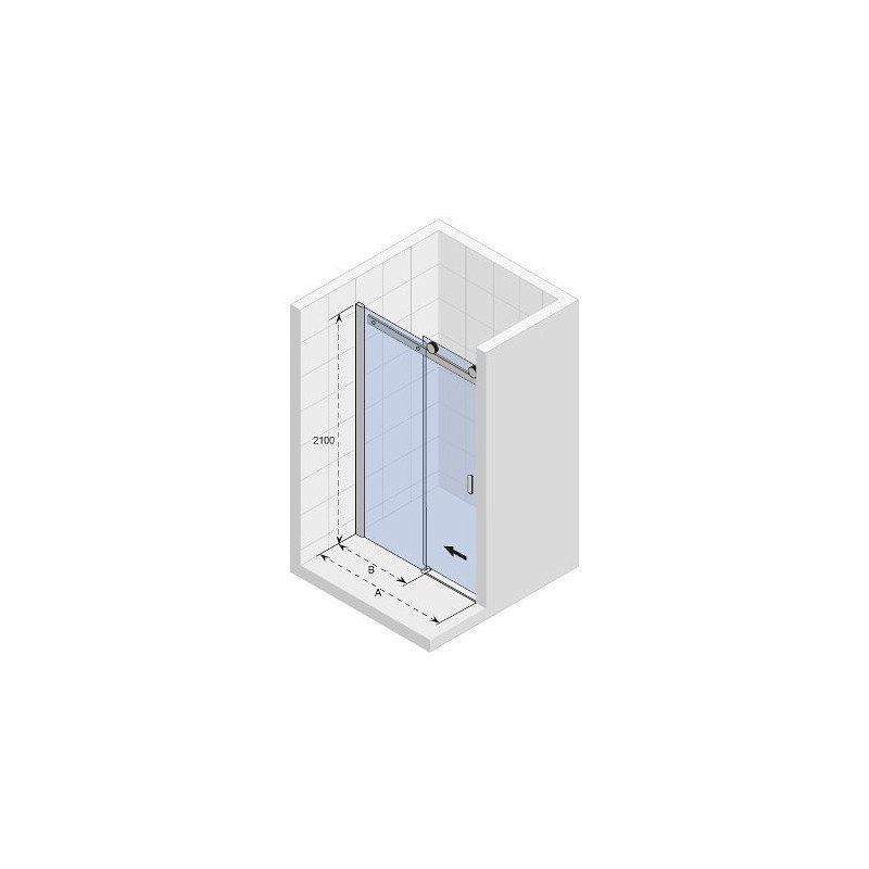Душевая дверь хром 100x210см Riho BALTIC B104