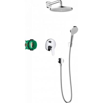 Душевая система Hansgrohe Crometta скрытого монтажа 240 1jet с однорычажным смесителем, 27958000, хром