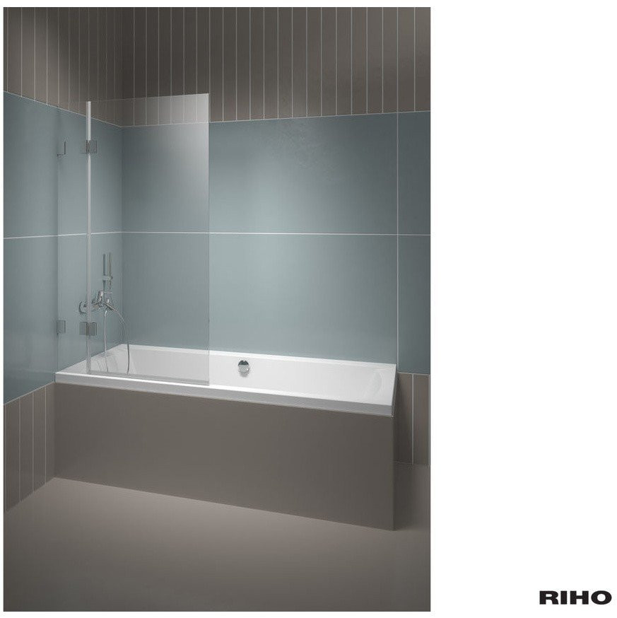 Душевая шторка на ванну 95х150см черная правая Riho VZ SCANDIC NXT X109