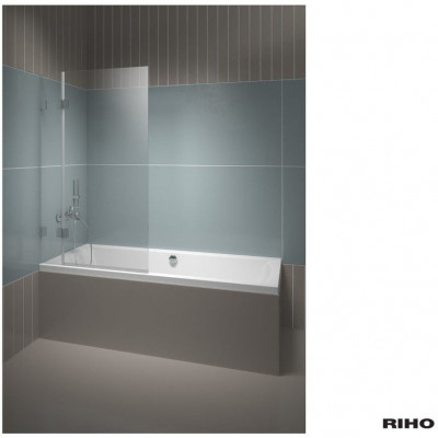 Душевая шторка на ванну 85х150см черная правая Riho VZ SCANDIC NXT X109