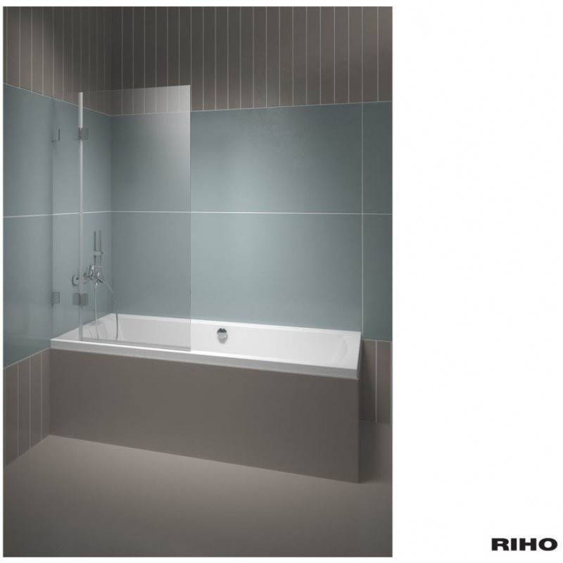 Душевая шторка на ванну 85х150см хром левая Riho VZ SCANDIC NXT X109