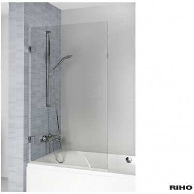 Душевая шторка на ванну 95х150см черная правая Riho VZ SCANDIC NXT X108