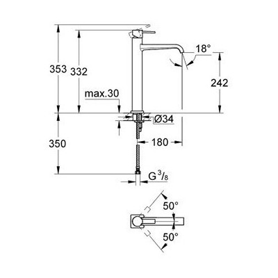 Смеситель для раковины высокий, Allure, Grohe 23403000