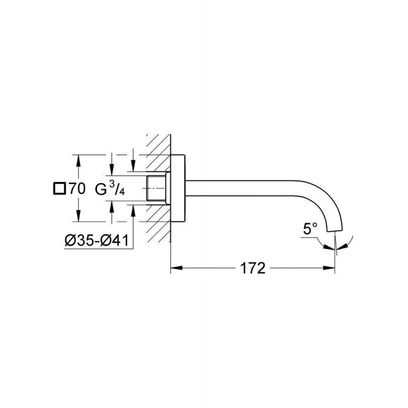 Излив на ваннy Allure Grohe 13264000