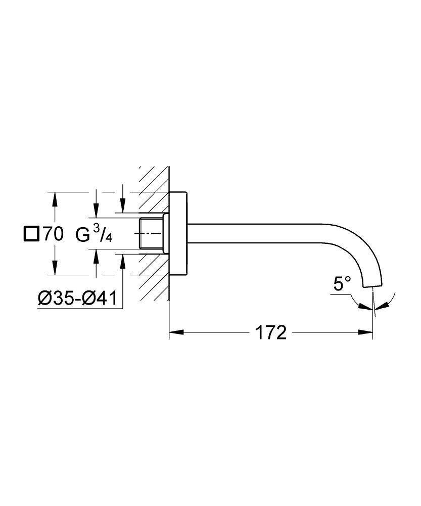 Излив на ваннy Allure Grohe 13264000