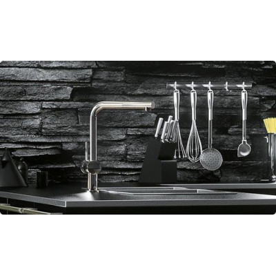 Смеситель для кухни Minta, выдвижной L-образный излив, суперсталь, Grohe, 32168DC0