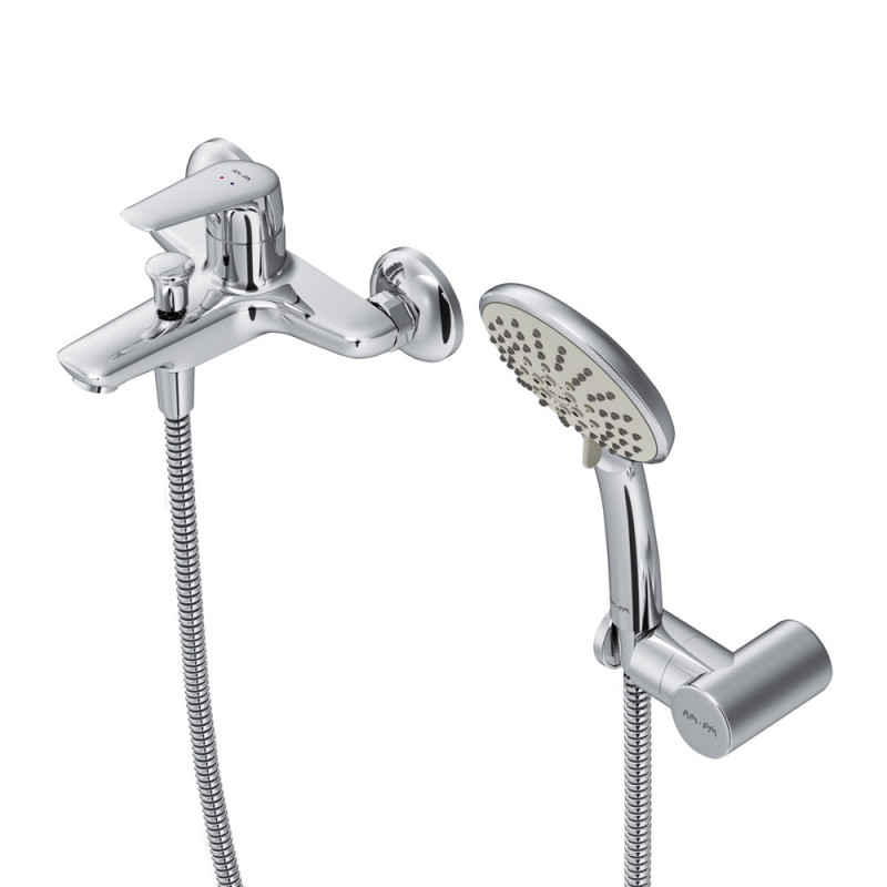 Смеситель для ванны и душа хром AM.PM Joy F85E15000