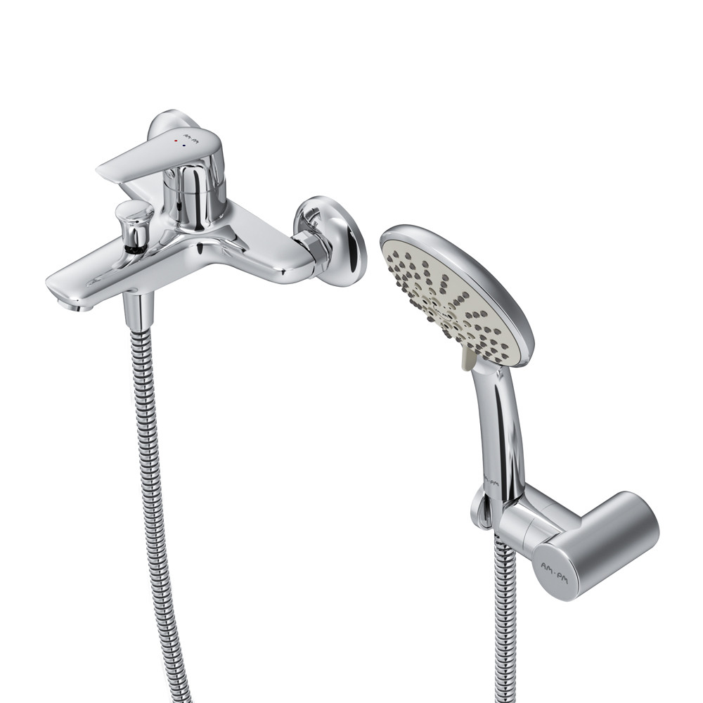 Смеситель для ванны и душа хром AM.PM Joy F85E15000