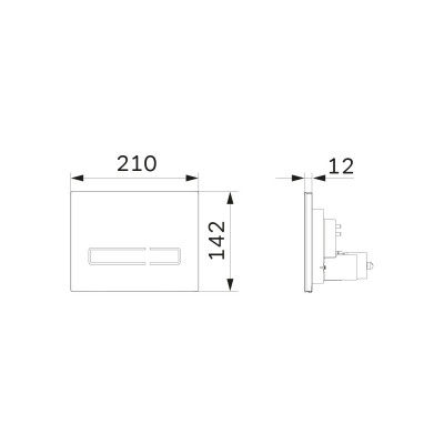 Клавиша для инсталляции сенсорная черная Am.pm Touch Pro I0450A38
