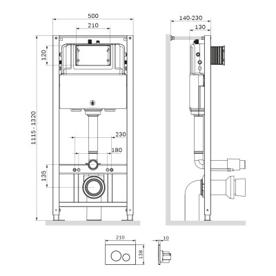 Инсталляция для подвесного унитаза Am.pm I012704.9051