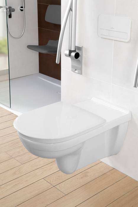 Подвесной унитаз Villeroy&Boch ViCare с открытым смывным краем, с DirectFlush, Альпийский белый
