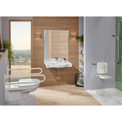 Подвесной унитаз Villeroy&Boch ViCare с открытым смывным краем, с DirectFlush, Альпийский белый