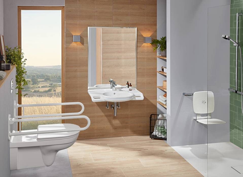 Подвесной унитаз Villeroy&Boch ViCare с открытым смывным краем, с DirectFlush, Альпийский белый
