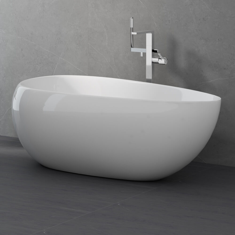 Акриловая ванна отдельностоящая белая 170x95x58см Black&White Swan SB227