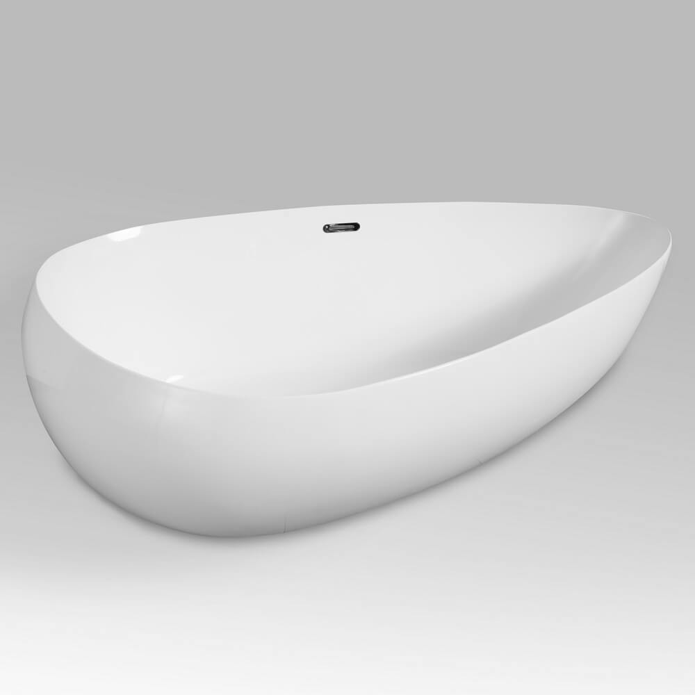 Акриловая ванна отдельностоящая белая 170x95x58см Black&White Swan SB227