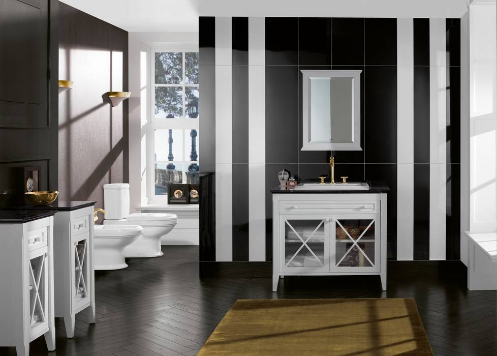 Сливной бачок Villeroy&Boch Hommage Подводка воды снизу, Альпийский белый CeramicPlus, кнопка хром