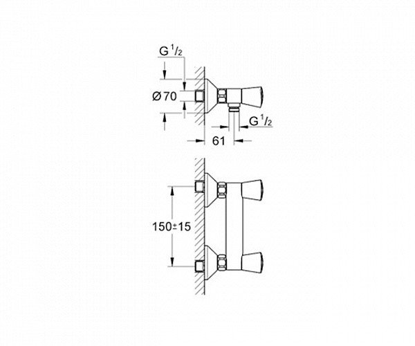 Смеситель для душа, Costa S, Grohe 26317001