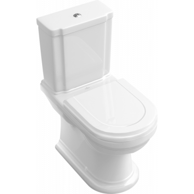 Сиденье с крышкой для унитаза Villeroy&Boch Hommage, SoftClosing, QuickRelease, Альпийский белый, шарниры латунь