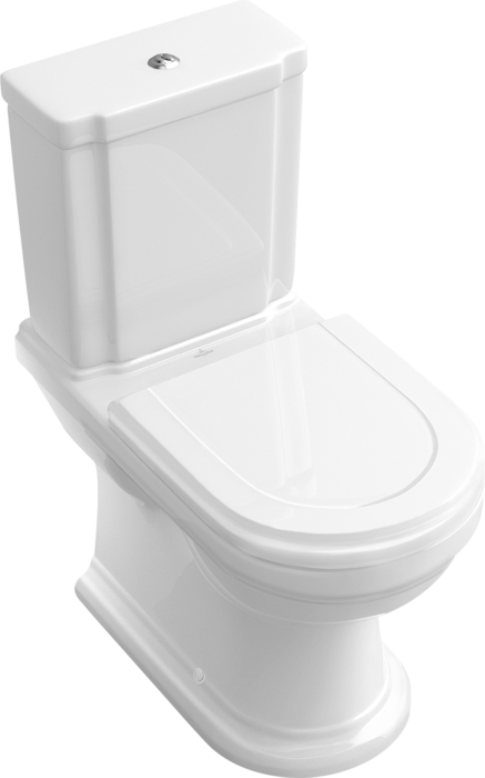 Сиденье с крышкой для унитаза Villeroy&Boch Hommage, SoftClosing, QuickRelease, Альпийский белый, шарниры латунь