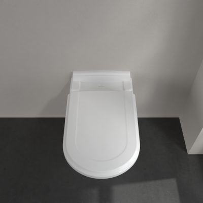 Сиденье с крышкой для унитаза Villeroy&Boch Hommage, SoftClosing, QuickRelease, Альпийский белый, шарниры латунь