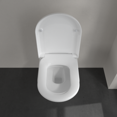 Сиденье с крышкой для унитаза Villeroy&Boch Hommage, SoftClosing, QuickRelease, Альпийский белый, шарниры латунь