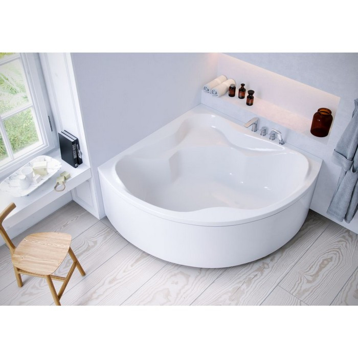 Акриловая ванна угловая белая 150x150x60см Excellent WAEX.KON15WH