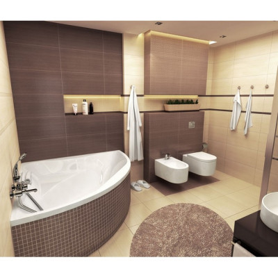 Акриловая ванна угловая белая 150x150x60см Excellent WAEX.GLA15WH