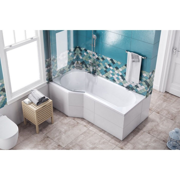 Акриловая ванна угловая левая белая 160x80x56см Excellent WAEX.BSL16WH