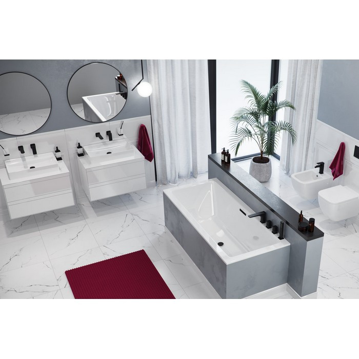 Акриловая ванна отдельностоящая белая 180x80x45см Excellent WAEX.HEV18WHS