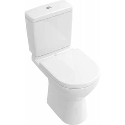 Унитаз-компакт Villeroy&Boch O.Novo, с вертикальным выпуском, напольный, Альпийский белый, для комплектации бачком
