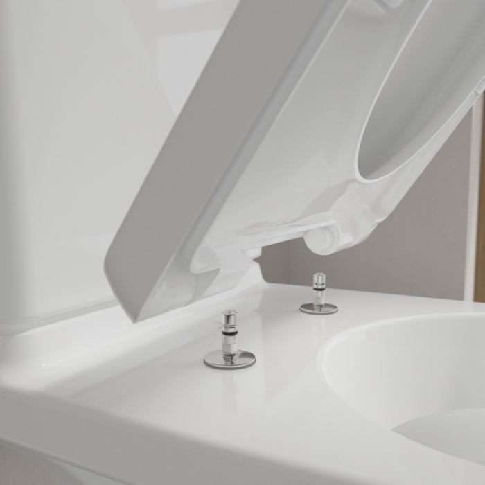 Унитаз-компакт Villeroy&Boch O.Novo, с вертикальным выпуском, напольный, Альпийский белый, для комплектации бачком