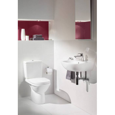 Унитаз-компакт Villeroy&Boch O.Novo, с вертикальным выпуском, напольный, Альпийский белый, для комплектации бачком