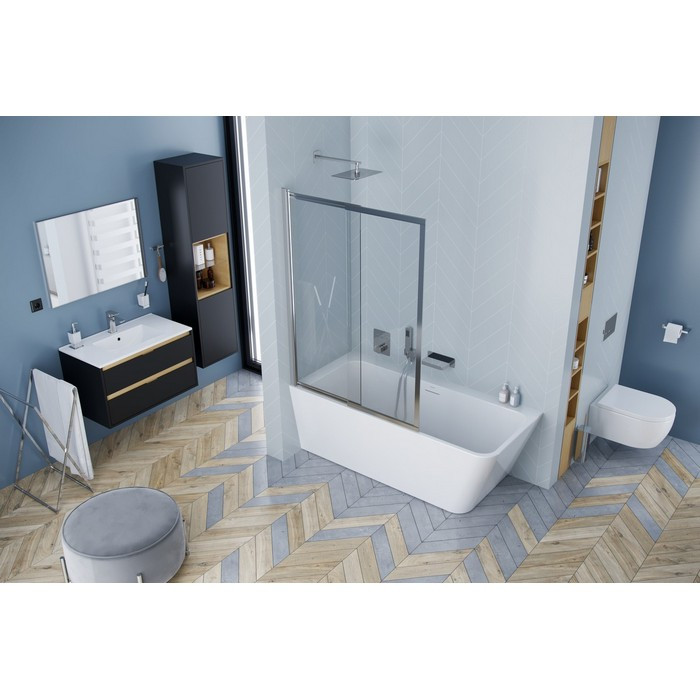 Акриловая ванна пристенная левая белая 160x73x58см Excellent WAEX.LIL2.160L.WHN