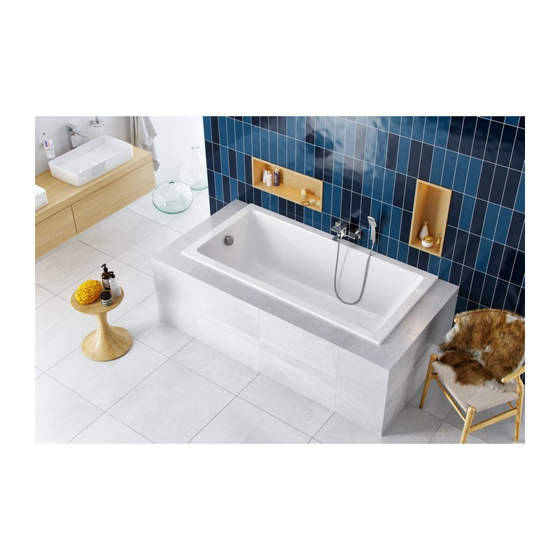 Акриловая ванна отдельностоящая белая 180x80x47см Excellent WAEX.WAV18WHS