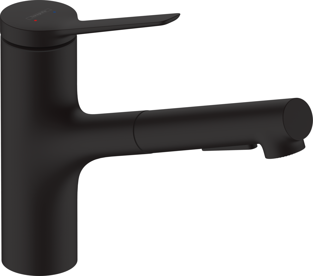 Кухонный смеситель Hansgrohe Zesis M33, однорычажный, 150 с вытяжным душем, 2jet, матовый черный