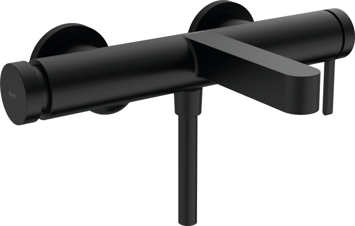 Смеситель для ванны Hansgrohe Finoris, однорычажный, внешнего монтажа, матовый черный