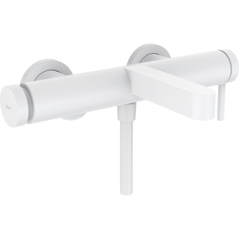 Смеситель для ванны Hansgrohe Finoris, однорычажный, внешнего монтажа, матовый белый