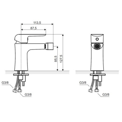 Смеситель для биде хром Excellent Clever ARAC.4103CR