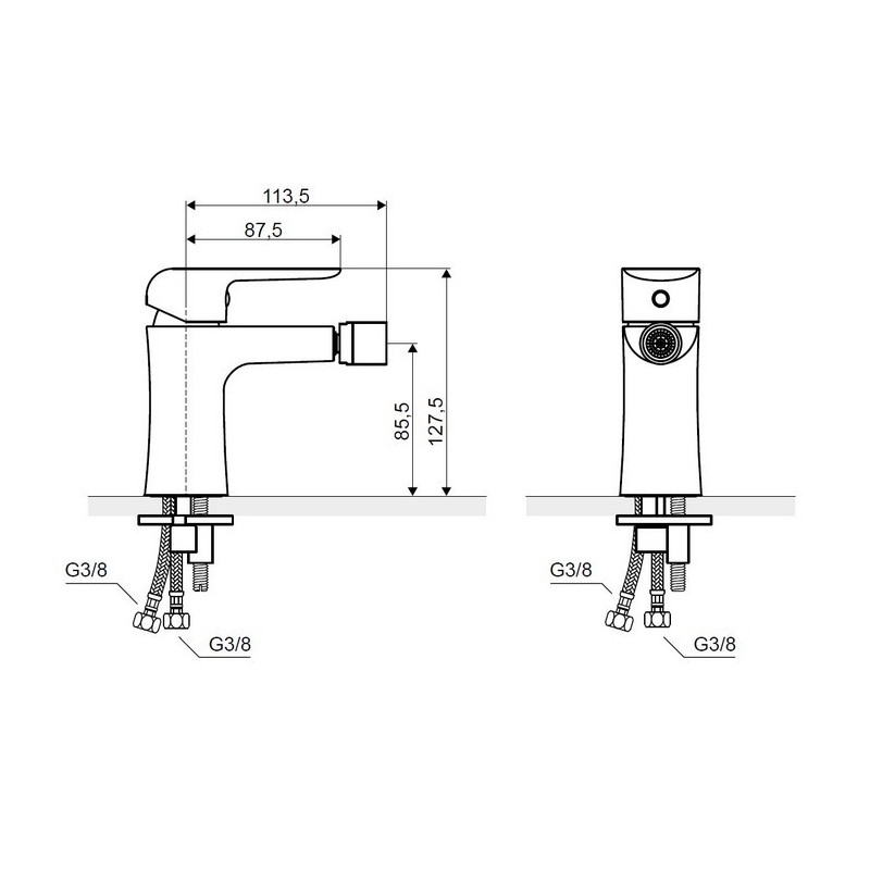 Смеситель для биде хром Excellent Clever ARAC.4103CR