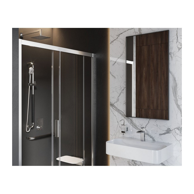 Зеркало 100x50см черная рама Excellent Kuadro DOEX.KU100.050.BL