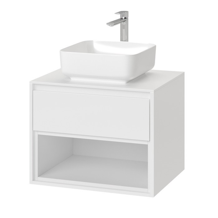 Тумба под раковину подвесная 60 см белая Excellent Tuto MLEX.0102.600.WHWH