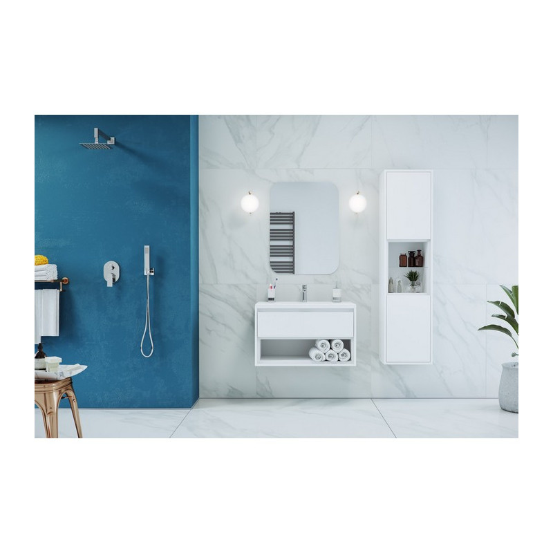 Шкаф-пенал подвесной 40см белый Excellent Tuto MLEX.0201.400.WHWH