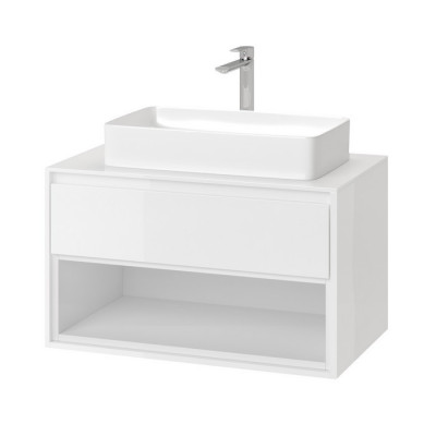 Тумба под раковину подвесная 80см белая Excellent Tuto MLEX.0102.800.WHWH