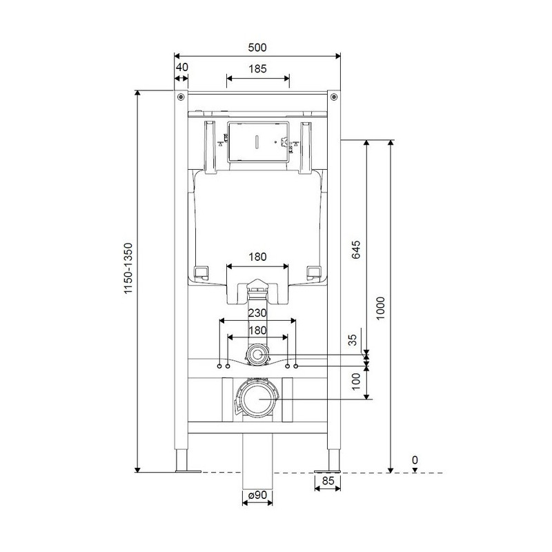 Инсталляция для подвесного унитаза Excellent INEX.SH2.1110.500