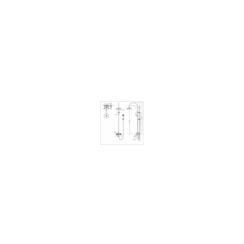 Душевая система золото Bravat F65193BAF-A2-RUS