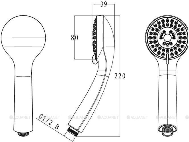 Ручной душ хром Bravat P70136CP-1-RUS