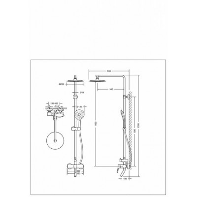 Душевая система хром Bravat F6172217CP-A-RUS