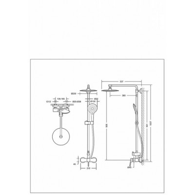 Душевая система хром Bravat F9172217CP-A-RUS