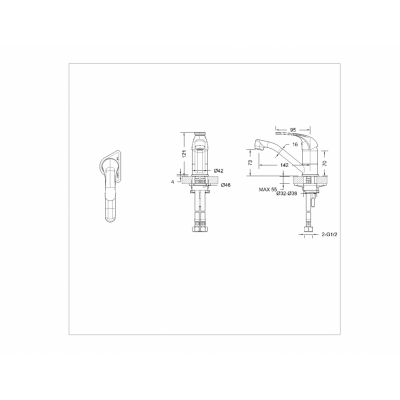 Смеситель для раковины хром Bravat F1233188CP-RUS